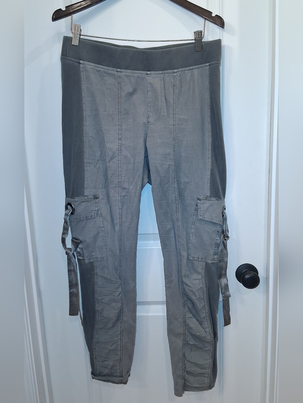Gray Womens Cargo Pants Large